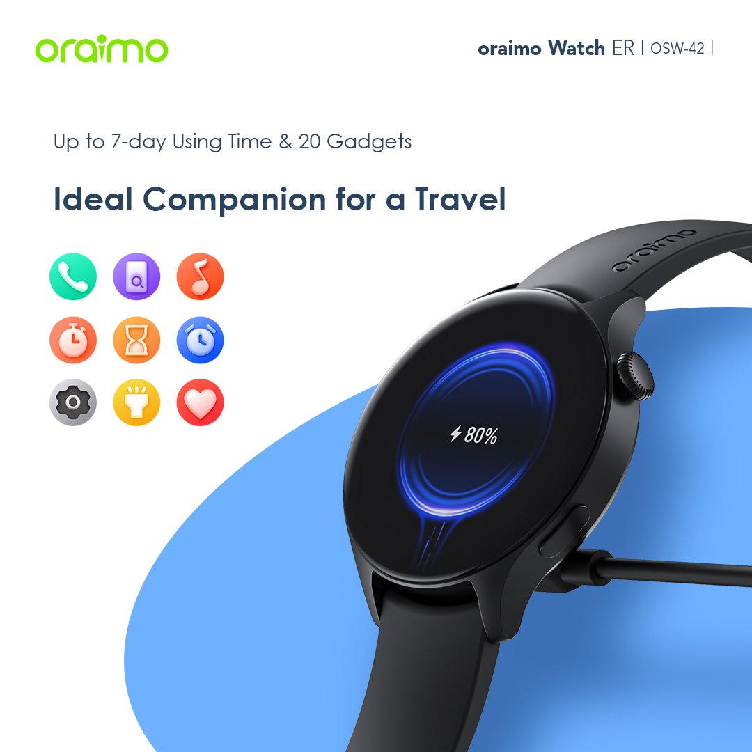 Oraimo OSW-42 Watch ER 1.43” AMOLED Calling Smart Watch (1)
