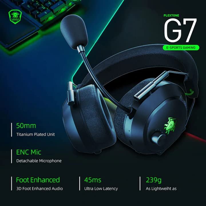 PLEXTONE G7 RGB 50mm Drivers ENC Gaming Headphones (1)