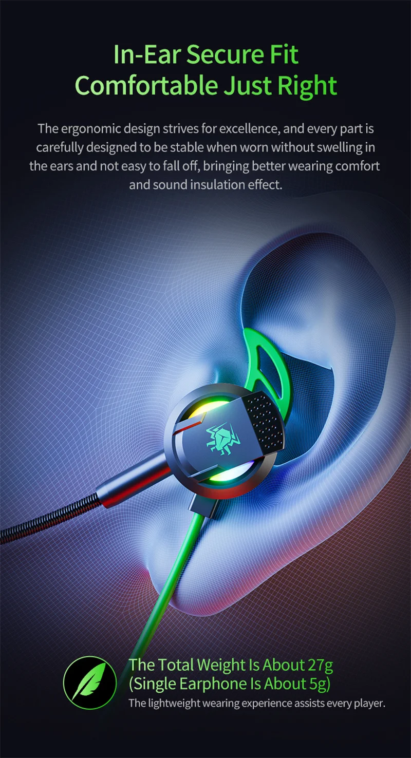 Plextone RX3 PLUS Type-C Wired Gaming Earphone