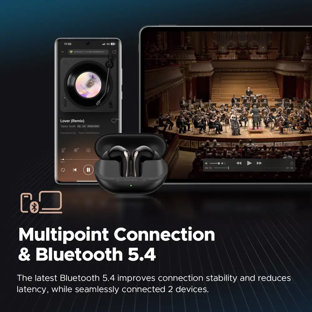 SOUNDPEATS Air5 Pro True Wireless Hi-Res Earbuds with Adaptive ANC