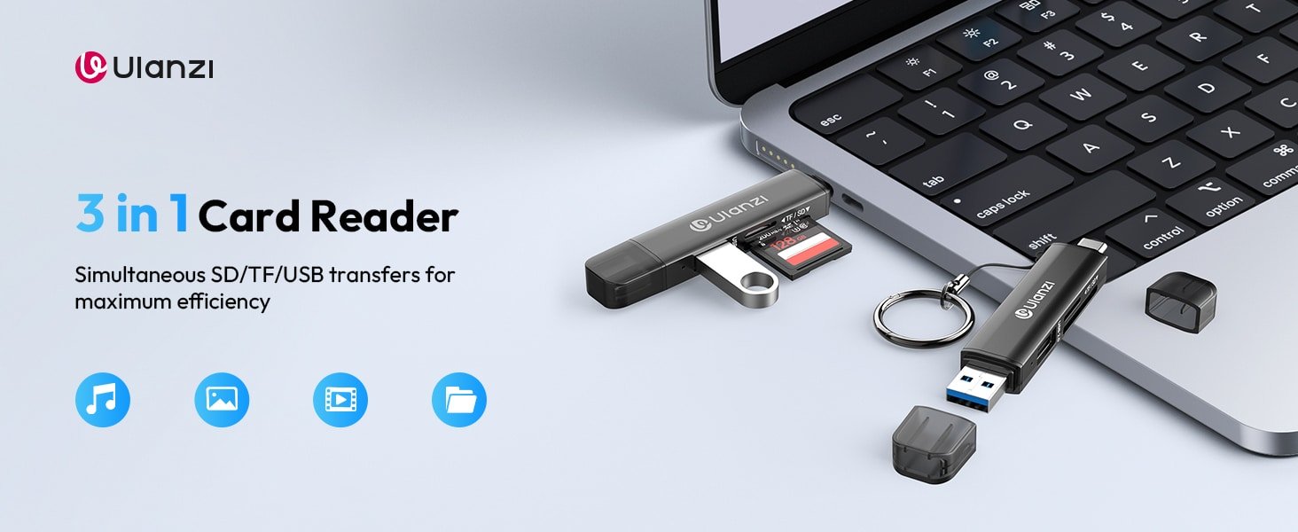 Ulanzi CR1 3 in 1 USB Card Reader 2