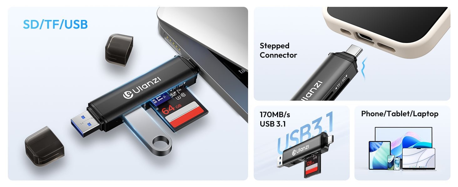 Ulanzi CR1 3 in 1 USB Card Reader 3