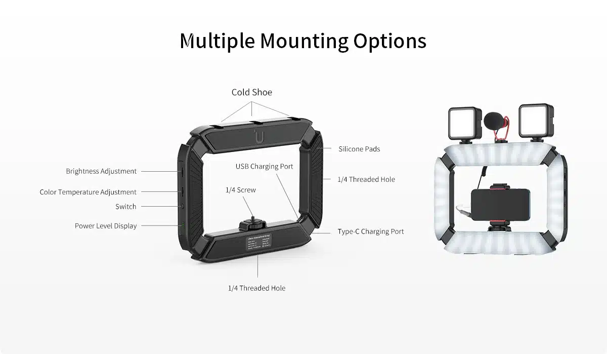 Ulanzi U200 Ring Light Video Rig 2