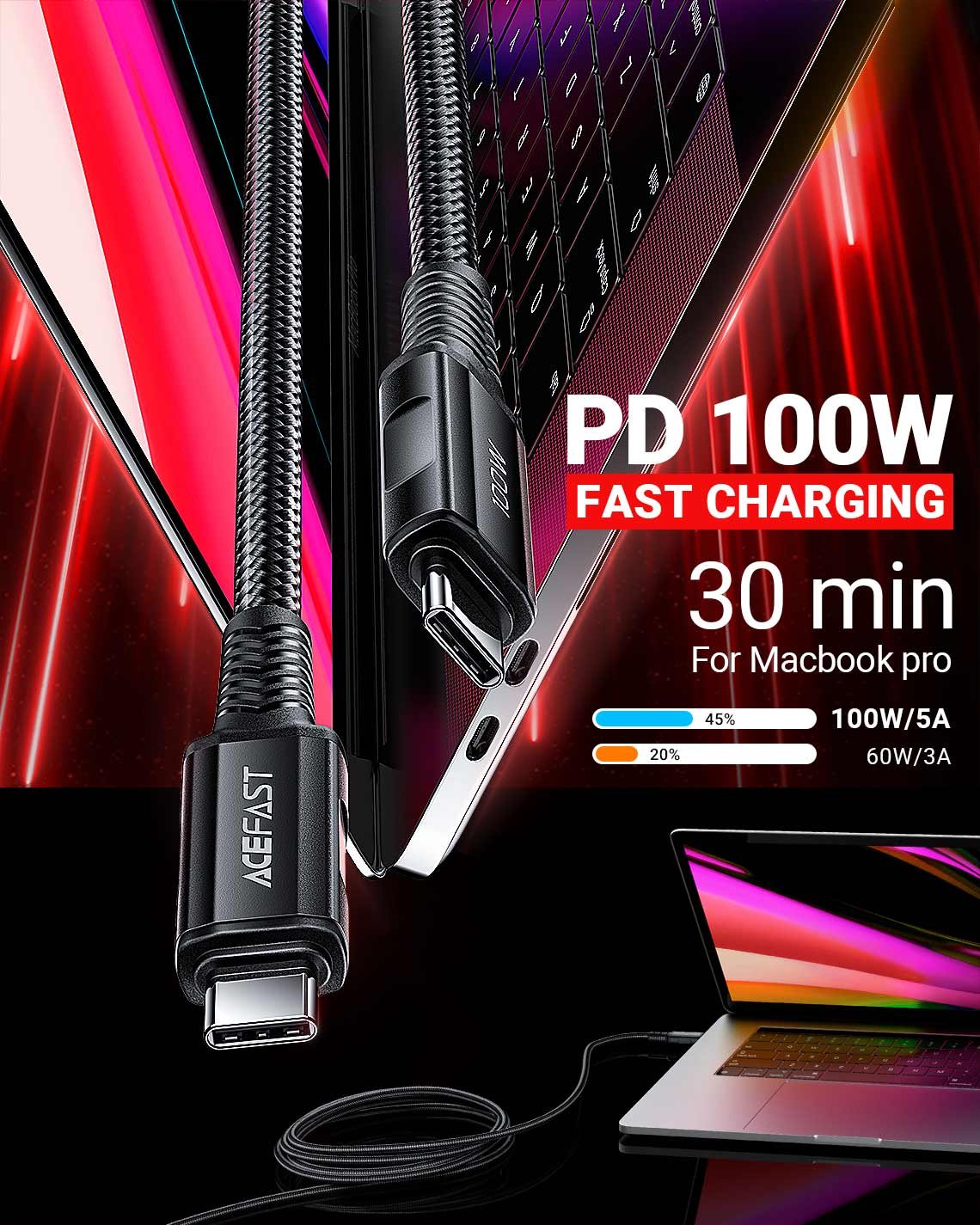 Acefast C4-03 100W Type C to Type C Cable