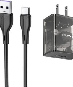 Awei C11T Fast Charging Transparent Adapter with Type-C Cable