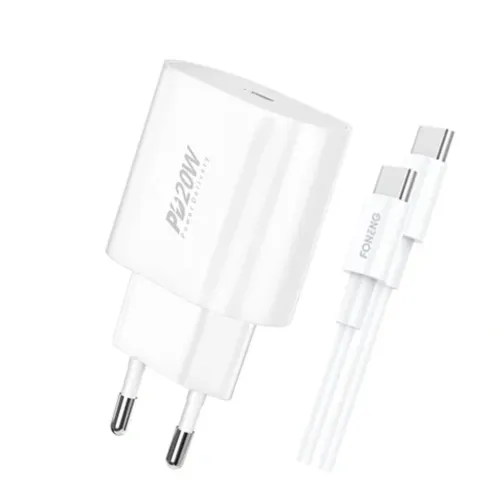 Foneng EU39 PD 20W Quick Charger with Type-C to Type-C Cable
