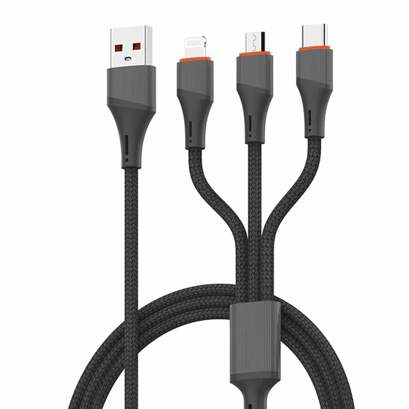 LDNIO LC96U 3-in-1 Charging Cable (Lightning + Micro-USB + Type-C)