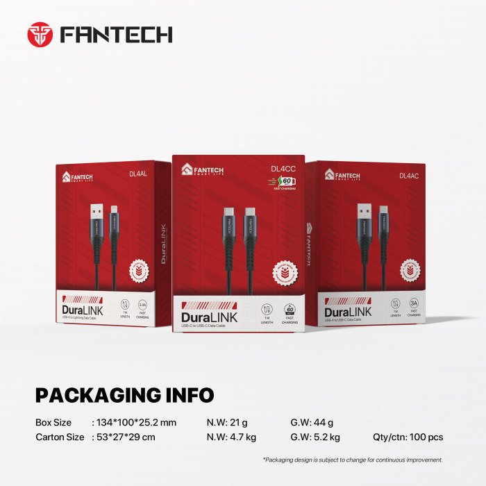 Fantech DuraLINK DL4AL USB-A to Lightning Charging & Data Cable - Image 3