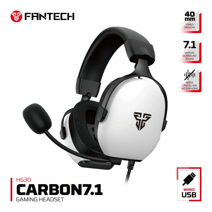 Fantech HG30 Carbon 7.1 Gaming Headphone - White