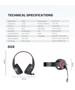 Fantech HQ56 Tone II Wired Gaming Headset - Folded