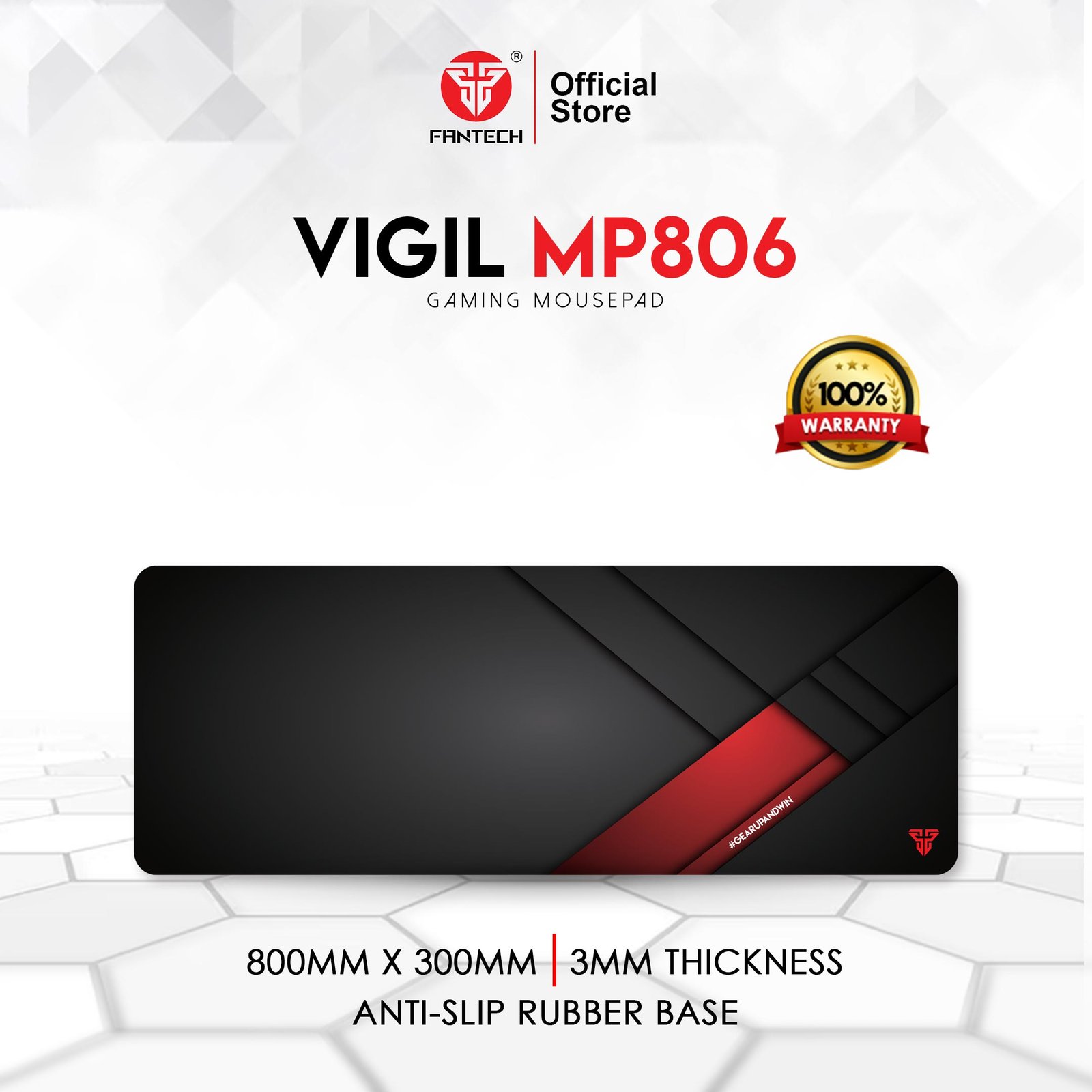 Fantech Vigil MP806 - top view of gaming mouse pad