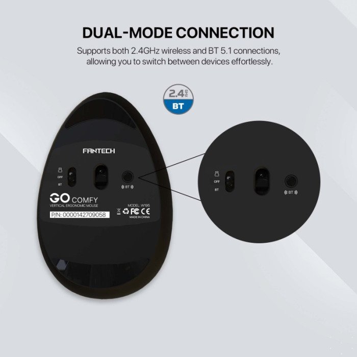 Fantech W195 – dual-mode Bluetooth and 2.4GHz connection switch