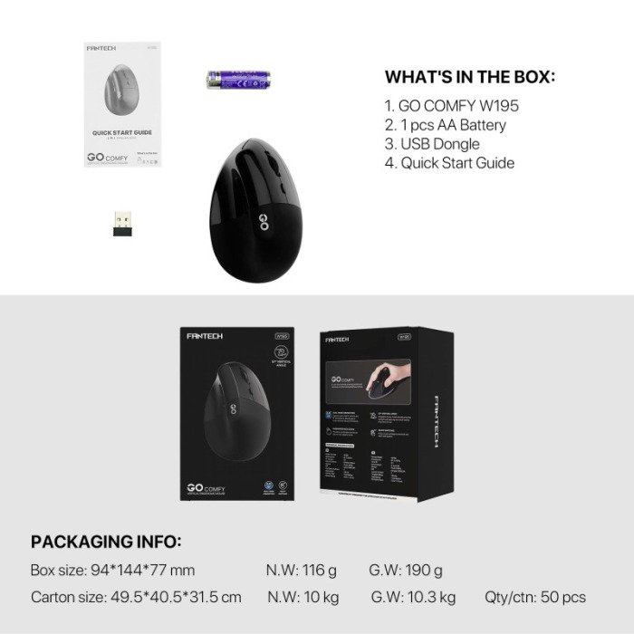 Fantech W195 – whats in the box contents