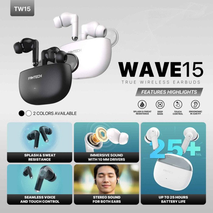 Fantech TW15 WAVE True Wireless Earbuds - Image 3