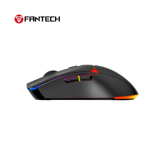 Fantech CRYPTO II WG7V2 Wireless Gaming Mouse - Black angled view
