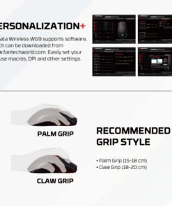 Fantech WG9 Kanata Wireless Gaming Mouse - side view