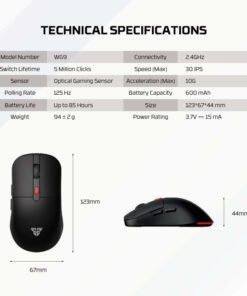 Fantech WG9 Kanata Wireless Gaming Mouse - top view
