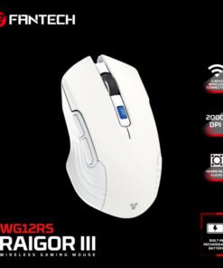 Fantech WG12RS – silent click and 2000 DPI feature callouts
