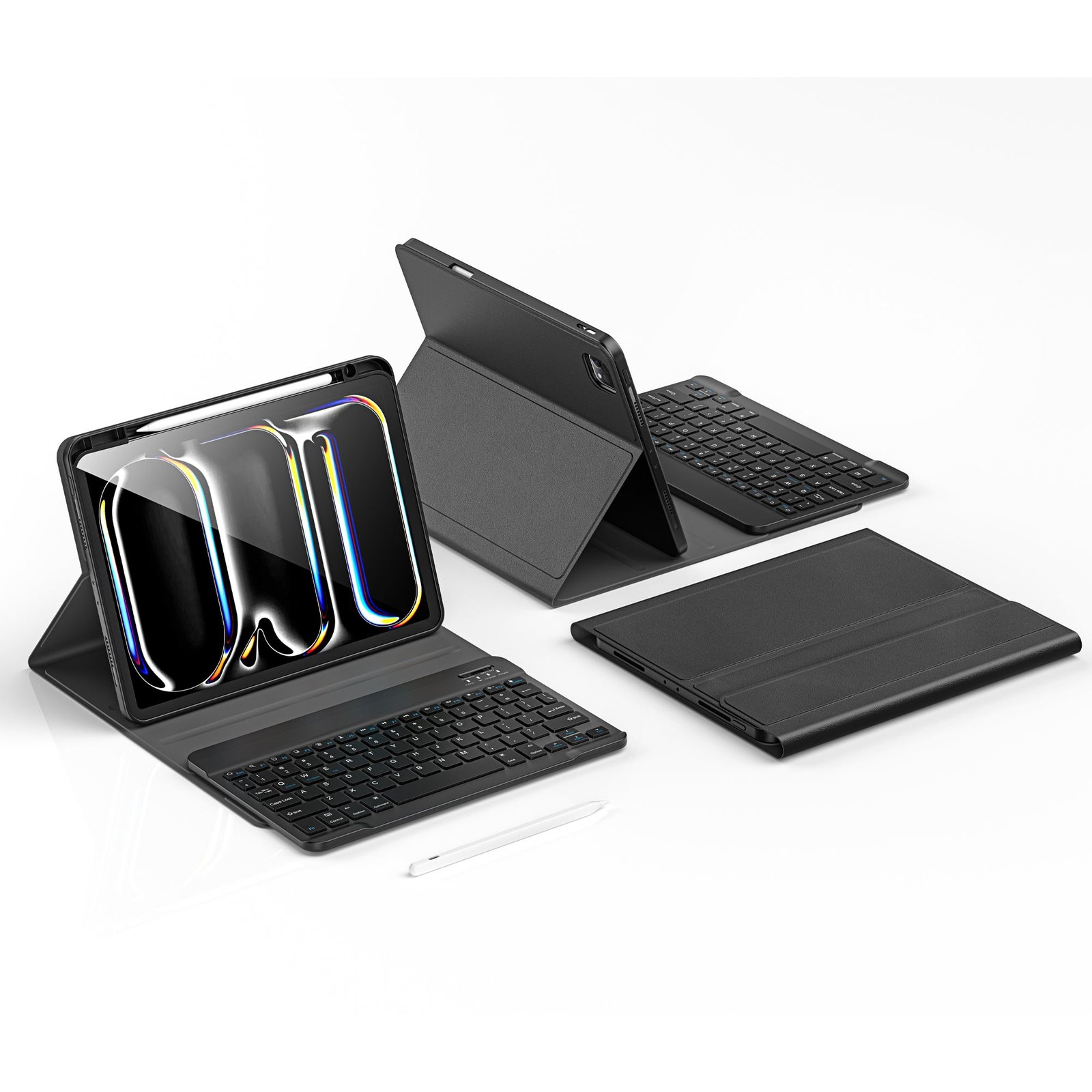 WiWU MK-006 3-in-1 iPad Keyboard Case with Trackpad & Stylus - Image 3