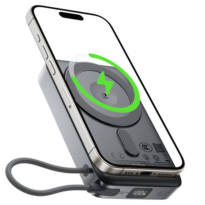 ACEFAST M40 Power Bank - magnetic wireless charging phone