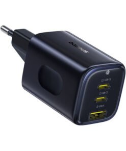 Baseus PicoGo AE11 67W charger - foldable plug and USB-C ports angle