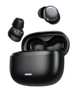 Hoco EQ37 Bluetooth 6.0 earbuds – black open charging case view