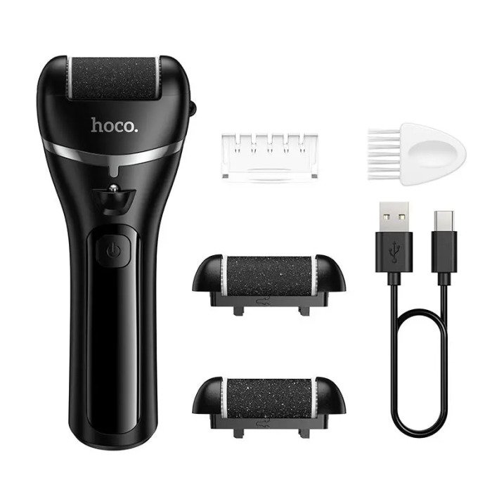 Hoco HP90 Electric Callus Remover – 3 rollers, cable and cleaning brush