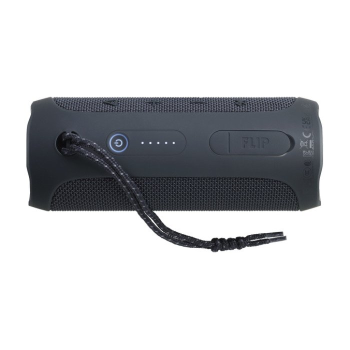JBL Flip Essential 2 – back view with carry strap and battery indicator