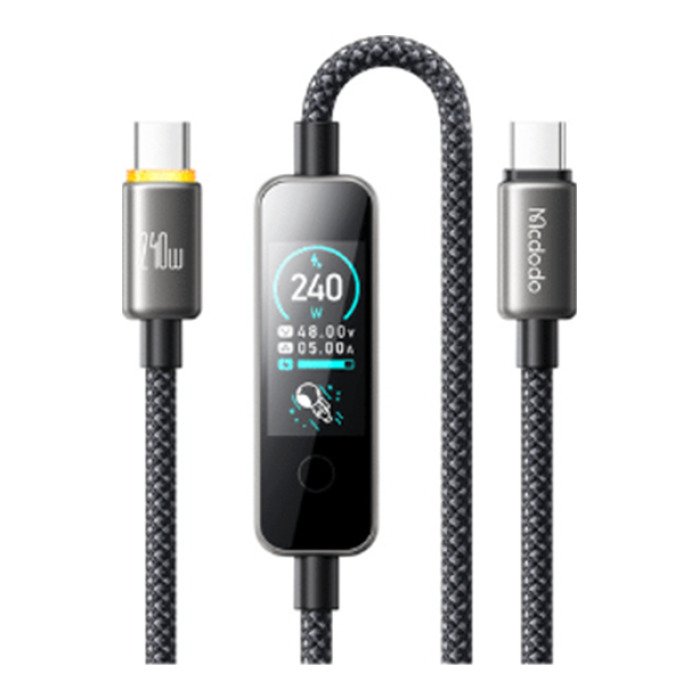 Mcdodo CA-8750 – 240W USB-C cable with TFT display