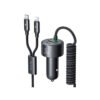 Mcdodo CC-0370 – 120W car charger with retractable USB-C and Lightning cables