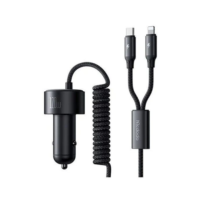 Mcdodo CC-0370 – side view with coiled retractable cable