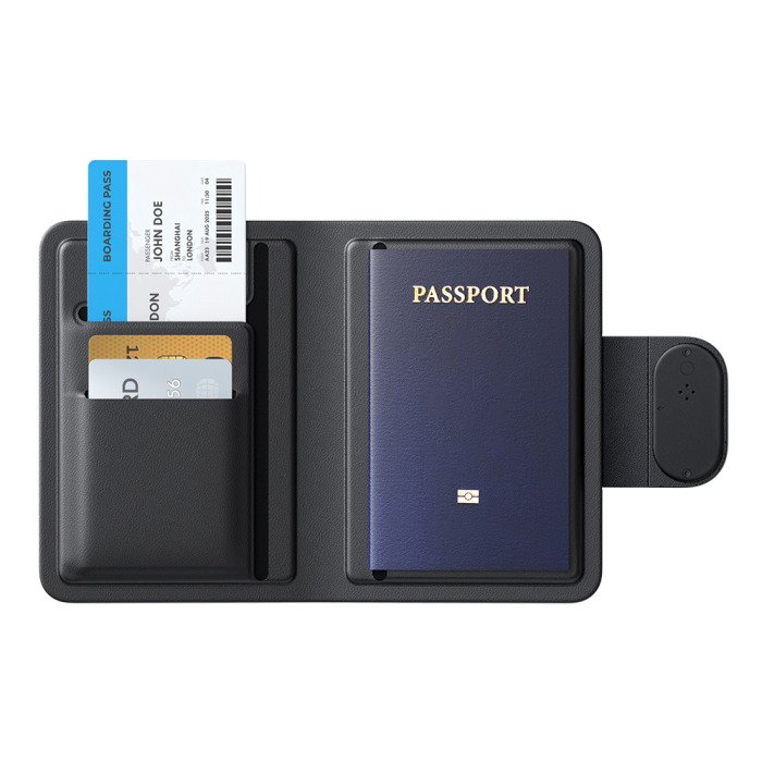 Mcdodo Napa Pro – open view with passport, cards and boarding pass slots