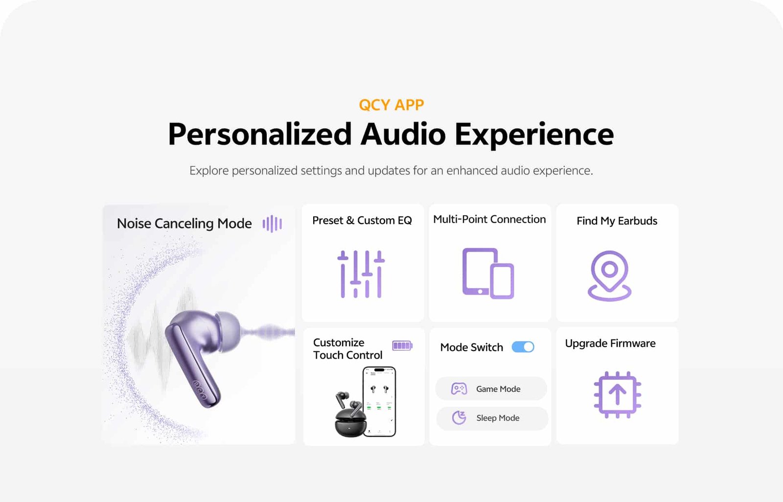 QCY MeloBuds N70i Lite ANC Earbuds
