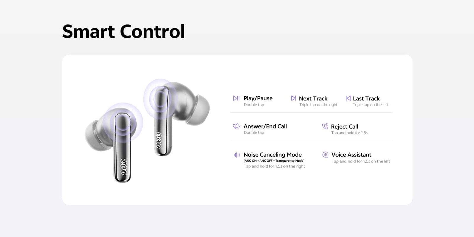 QCY MeloBuds N70i Lite ANC Earbuds
