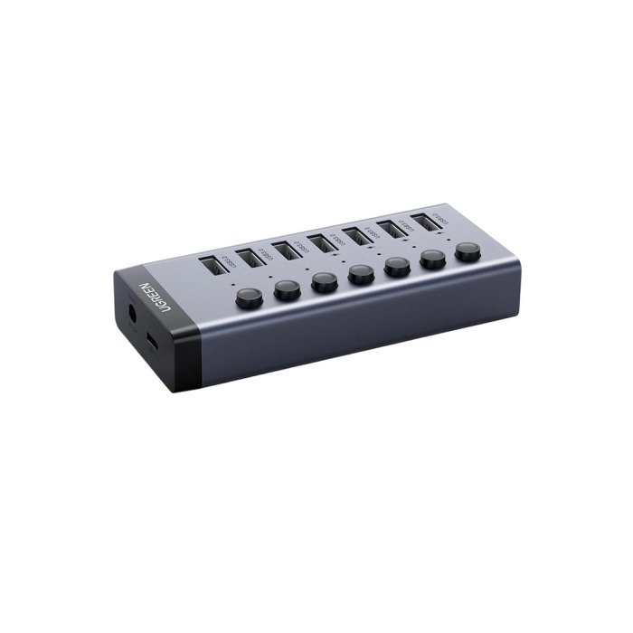 UGREEN 7-in-1 Hub – individual port switches side view